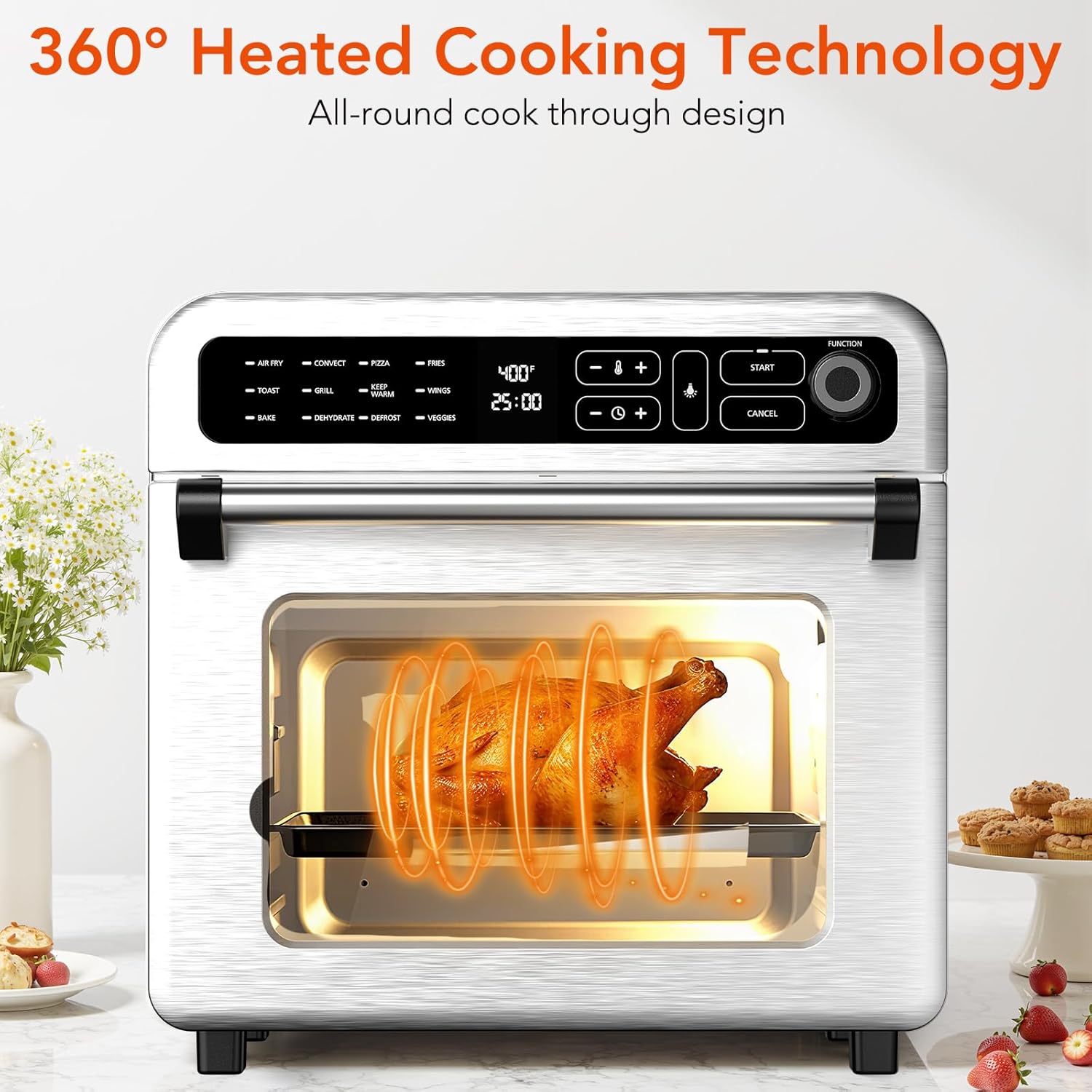 Kismile 19QT Air Fryer Toaster Oven Combo 93184KAF1