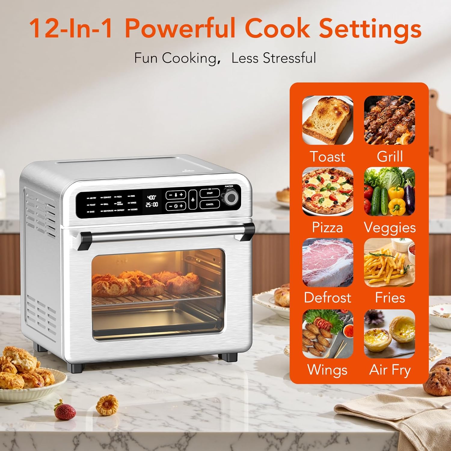 Kismile 19QT Air Fryer Toaster Oven Combo 93184KAF1